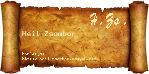Heil Zsombor névjegykártya